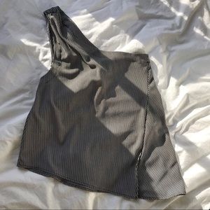 Free People Striped One Shoulder Top